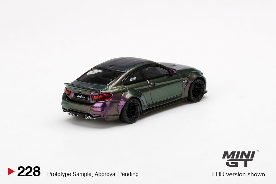 Mini GT #228 LBWK BMW M4 1:64 Purple Green Metallic