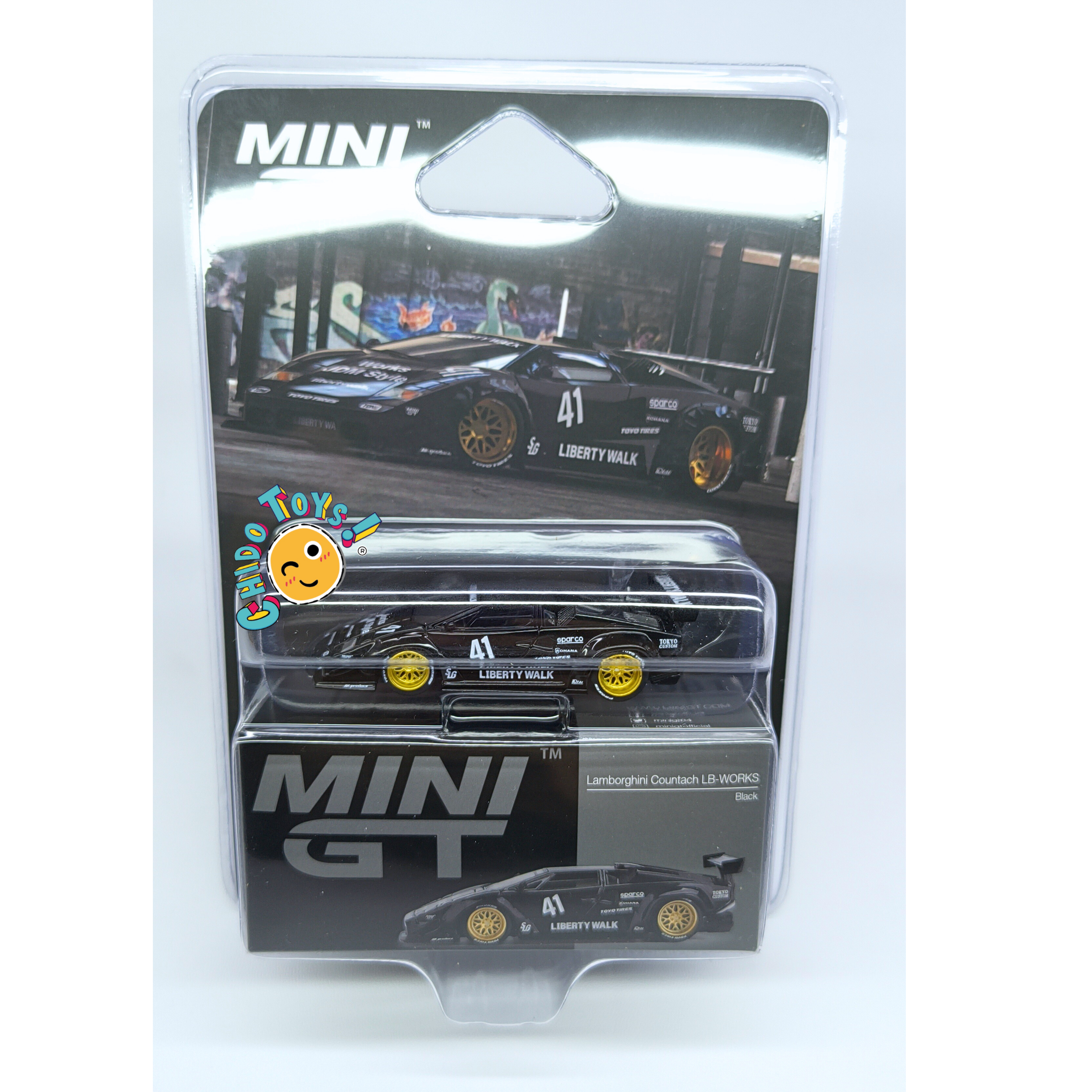 Mini GT Lamborghini Countach LB-WORKS 1:64 negro