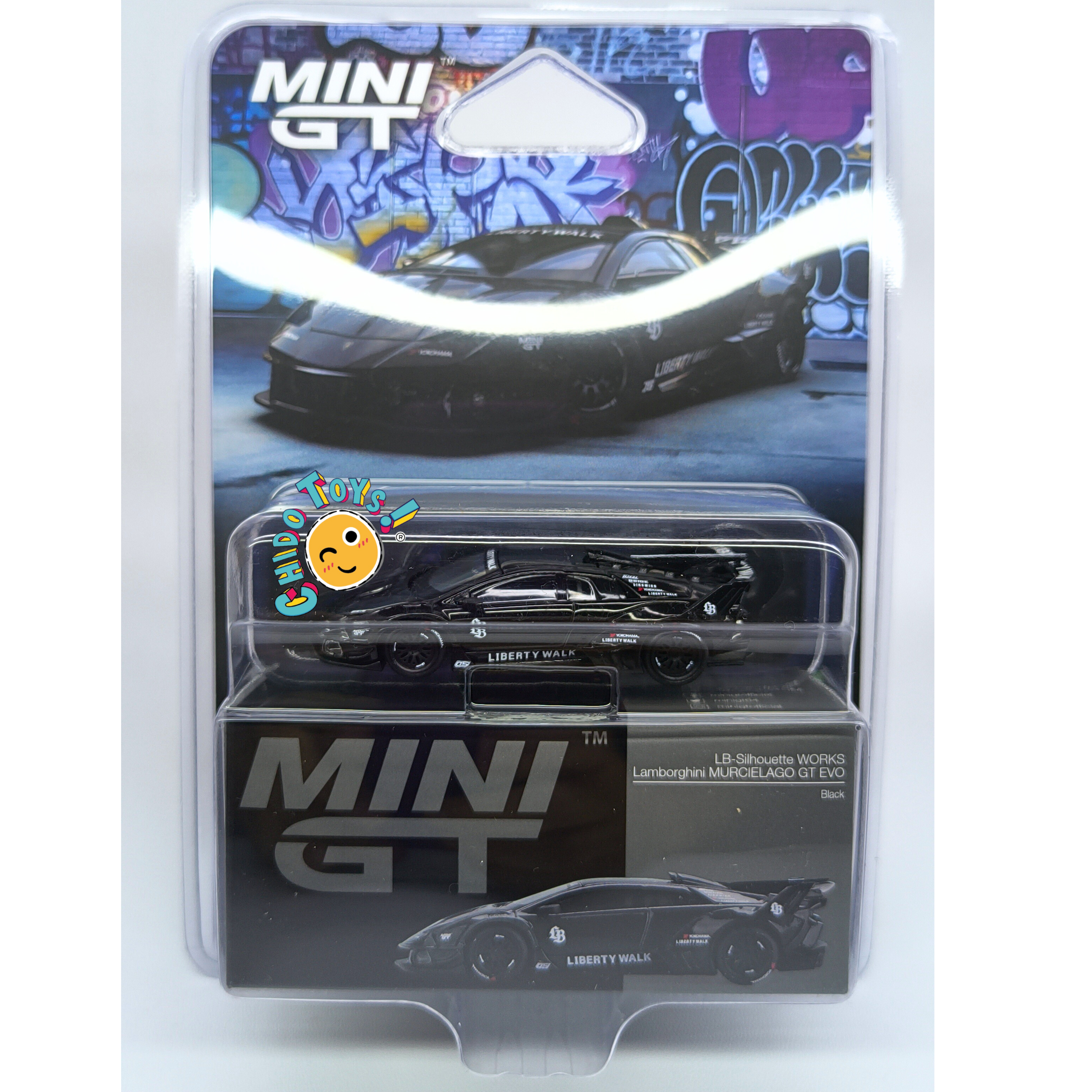 Mini GT Lamborghini Diablo GT LB-WORKS 1:64 negro, PRIMERA EDICIÓN.