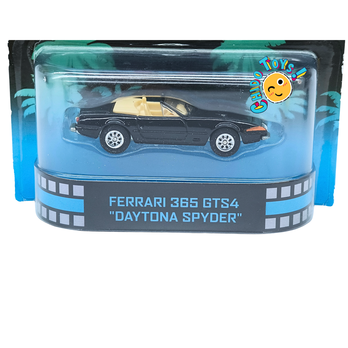 Hot Wheels Ferrari 365 GTS4 Daytona Spyder 1:64 negro, Metal/Metal con Real Riders y blister original Miami Vice.