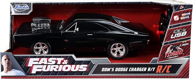Jada Dodge Charger R/T R/C escala 1:16 negro supercargado