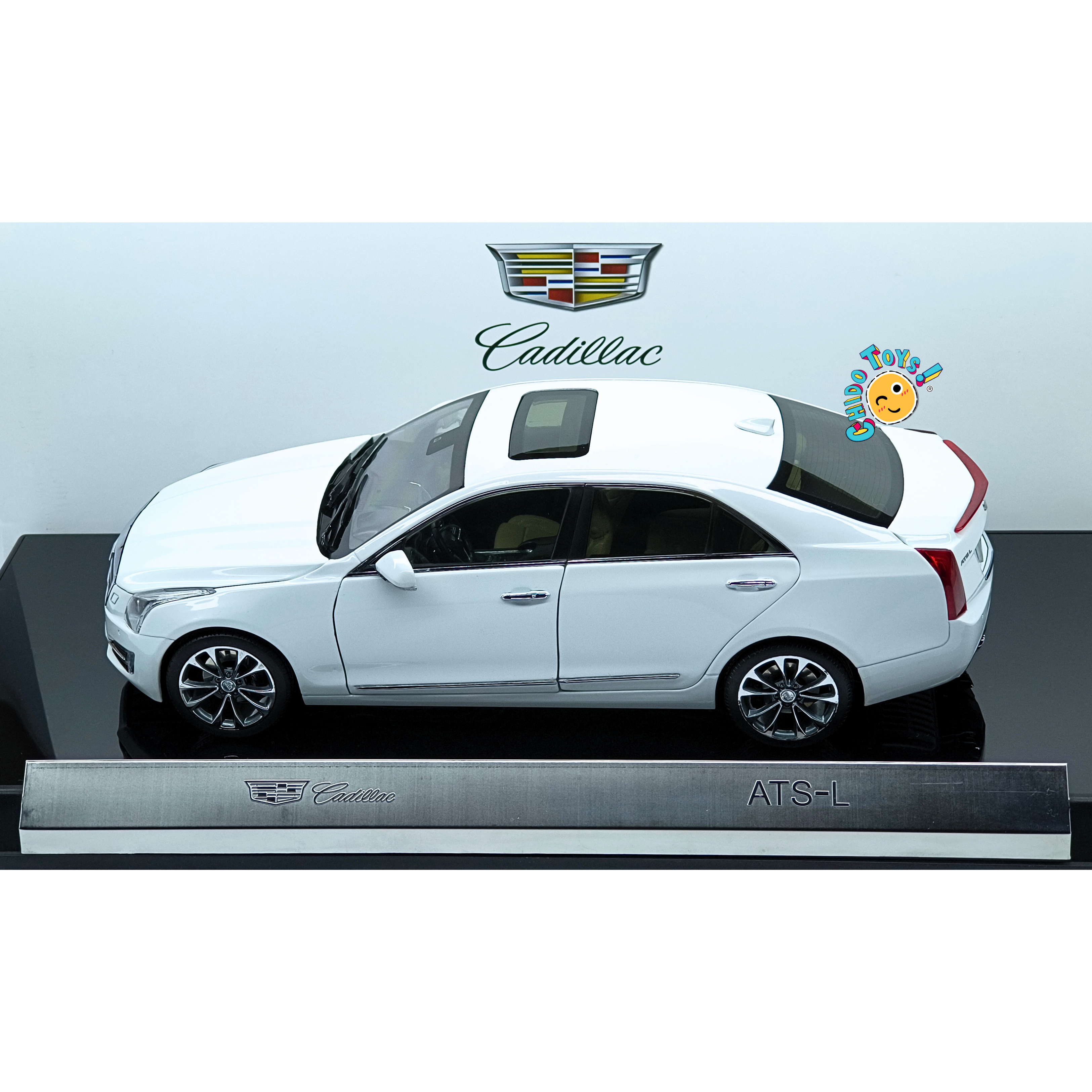 Cadillac ATS-L Dealer Edition 1:18 blanco con apertura total