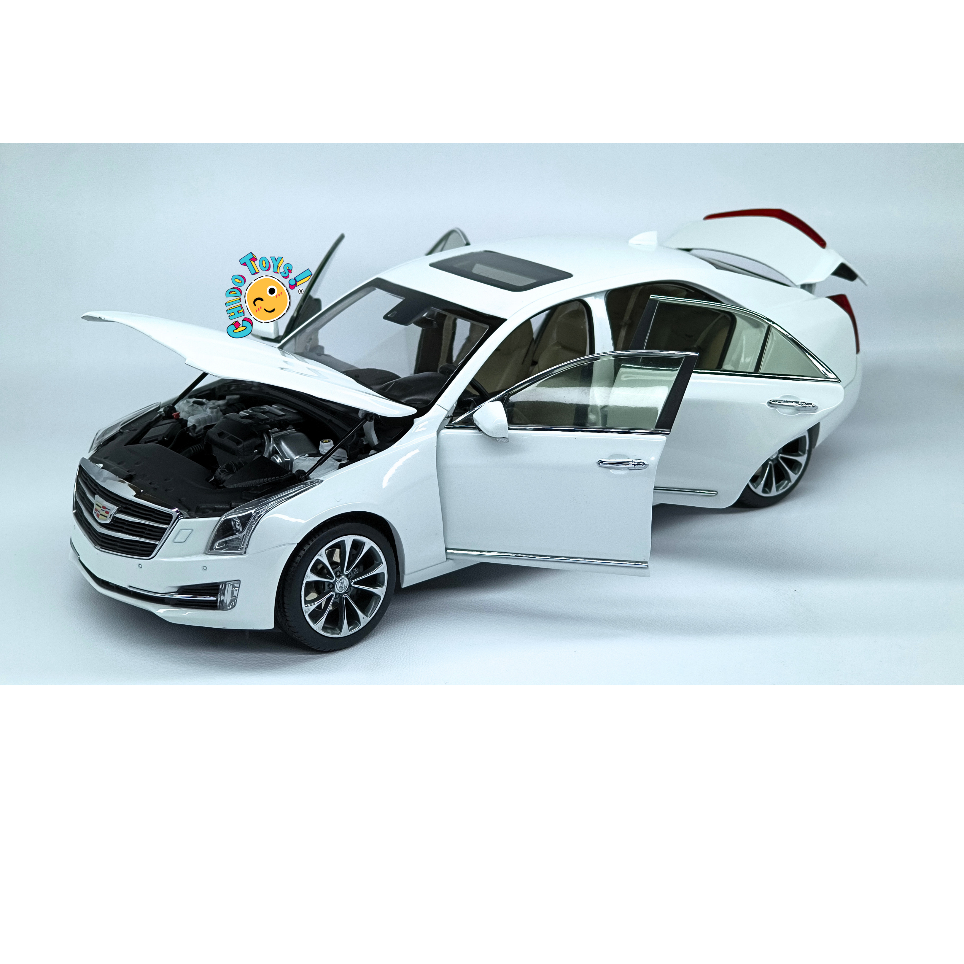 Cadillac ATS-L Dealer Edition 1:18 blanco con apertura total