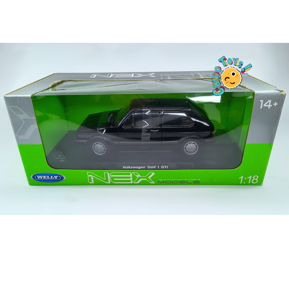 Welly NEX Volkswagen Golf I GTI 1:18 Negro con base de exhibición