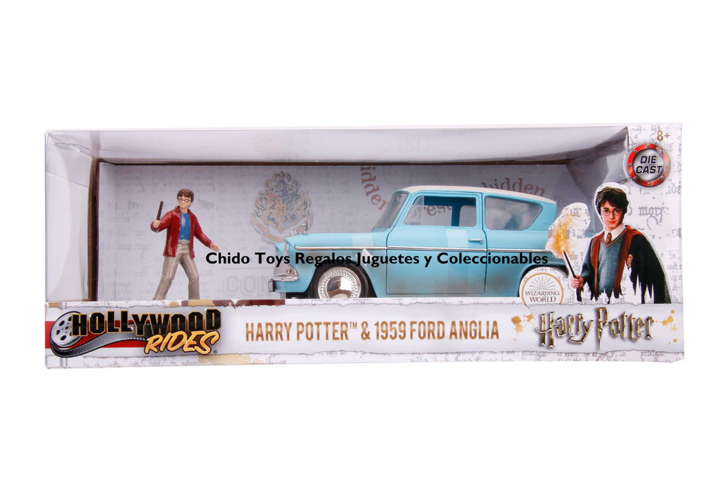 Auto a escala marca Jada, Modelo Ford Anglia Harry Potter