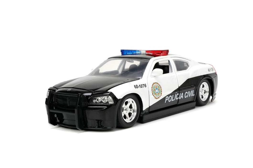 Auto a escala marca Jada, Charger Police 2006, Fast & Furious 5
