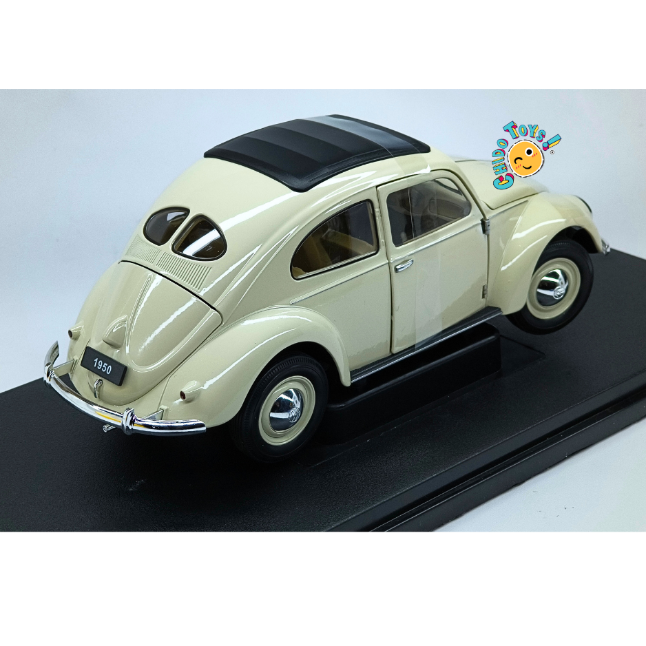 Welly Volkswagen Classic Beetle Split Window 1950 escala 1:18 color marfil