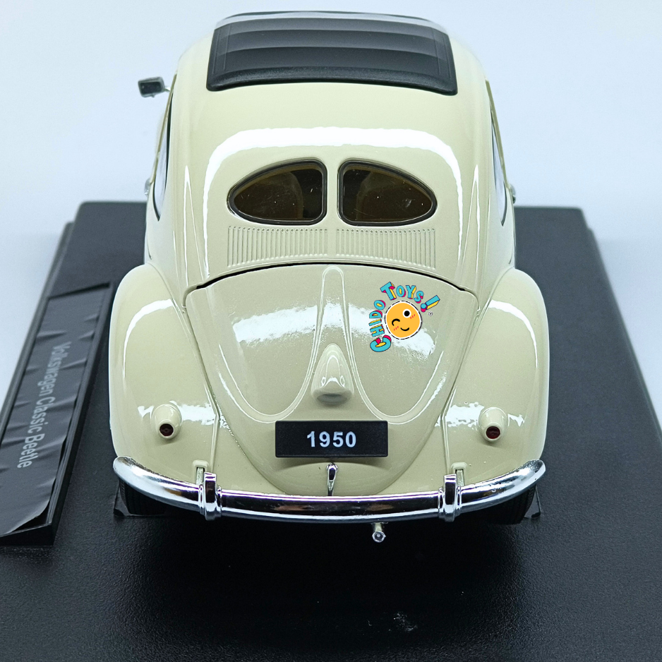 Welly Volkswagen Classic Beetle Split Window 1950 escala 1:18 color marfil