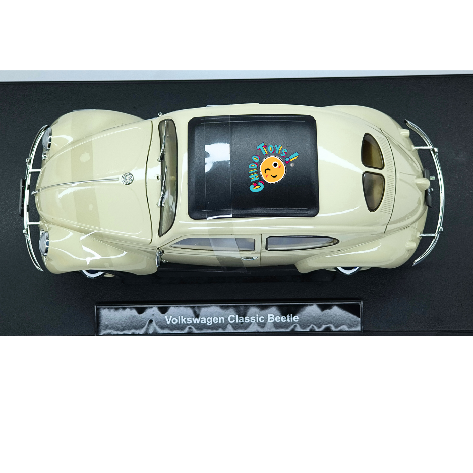 Welly Volkswagen Classic Beetle Split Window 1950 escala 1:18 color marfil