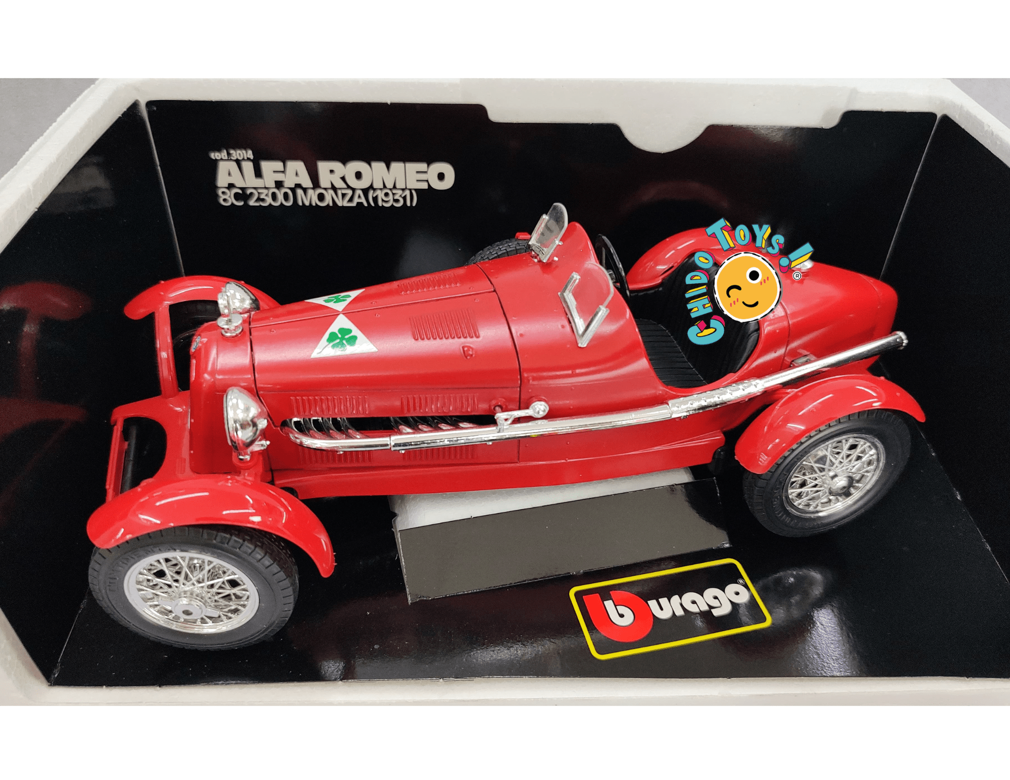 Alfa Romeo 8C 2300 Monza 1931 – Bburago 1:18 (Hecho en Italia) - Chido Toys