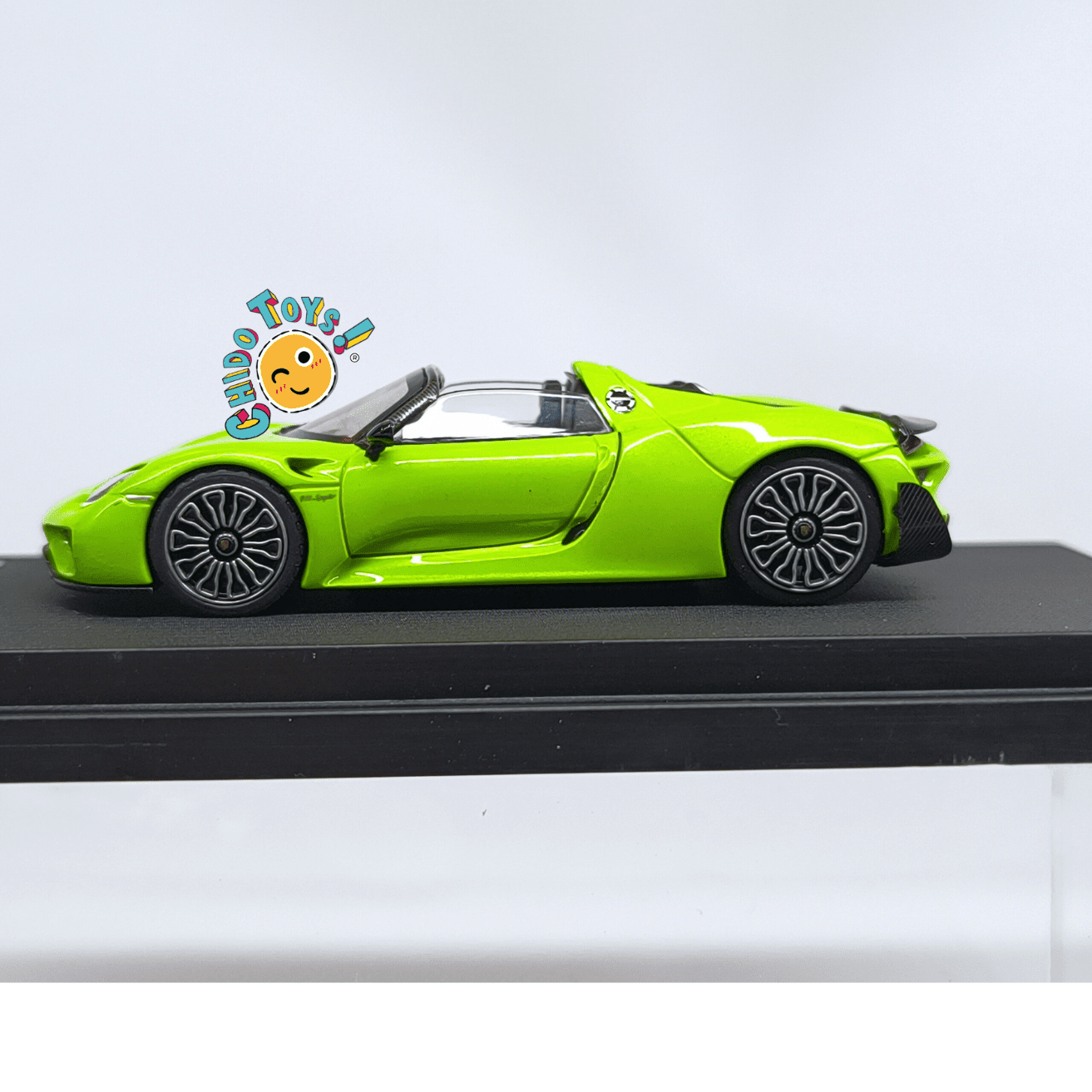 Aurora Model Porsche 918 Spyder 1:64 verde con toldo removible - Chido Toys