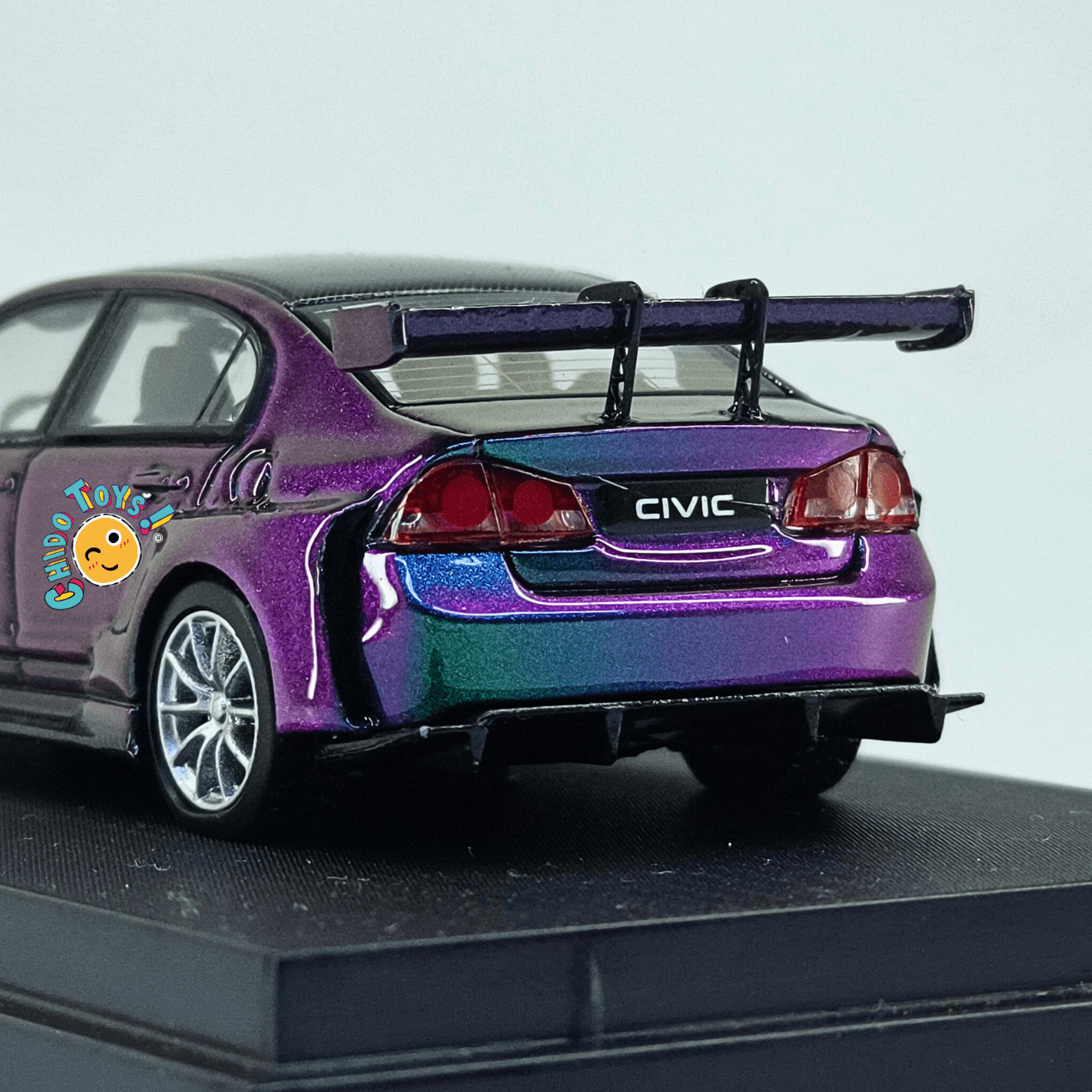 Auto a escala 1:64 TPC Honda Civic | Edición limitada 499 piezas | Efecto Camaleón - Chido Toys