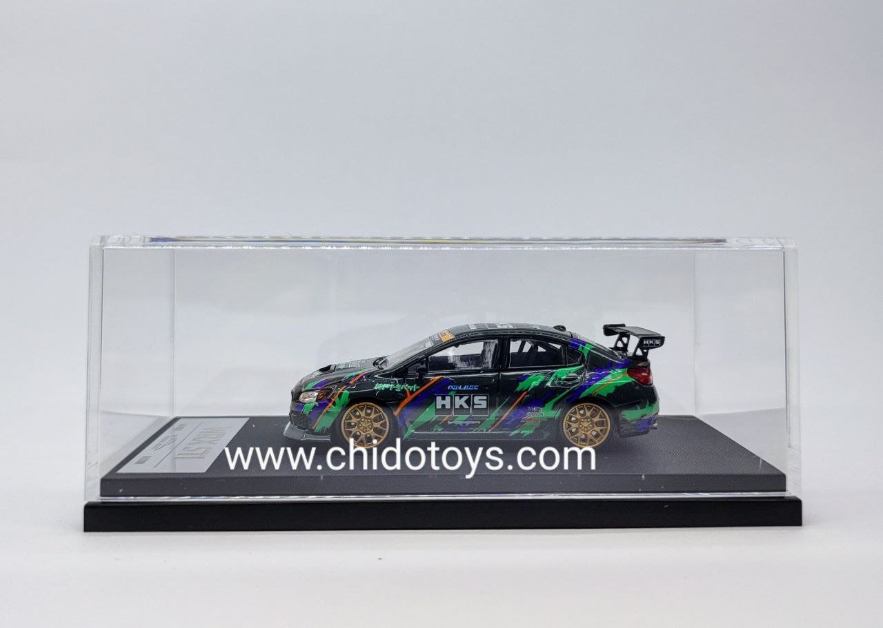 Auto a escala marca Aurora Model, Modelo Subaru WRX STI HKS - Chido Toys