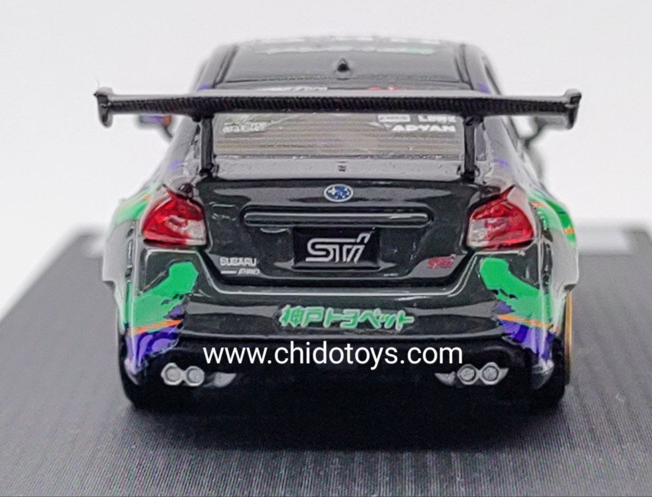 Auto a escala marca Aurora Model, Modelo Subaru WRX STI HKS - Chido Toys