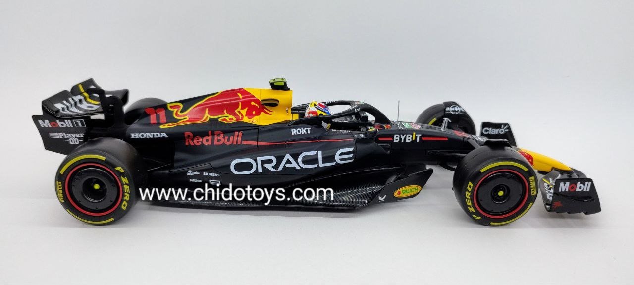 Auto a escala marca Bburago, Modelo RB19, F1 #11, Sergio "Checo" Pérez - Chido Toys