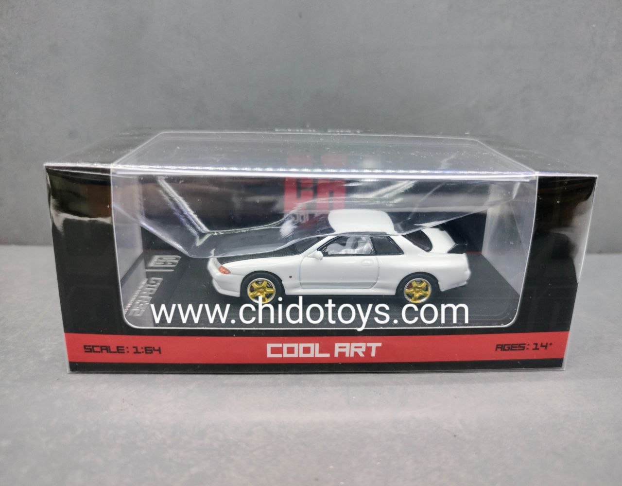 Auto a escala marca Cool Art, Modelo Nissan GTR R32 - Chido Toys