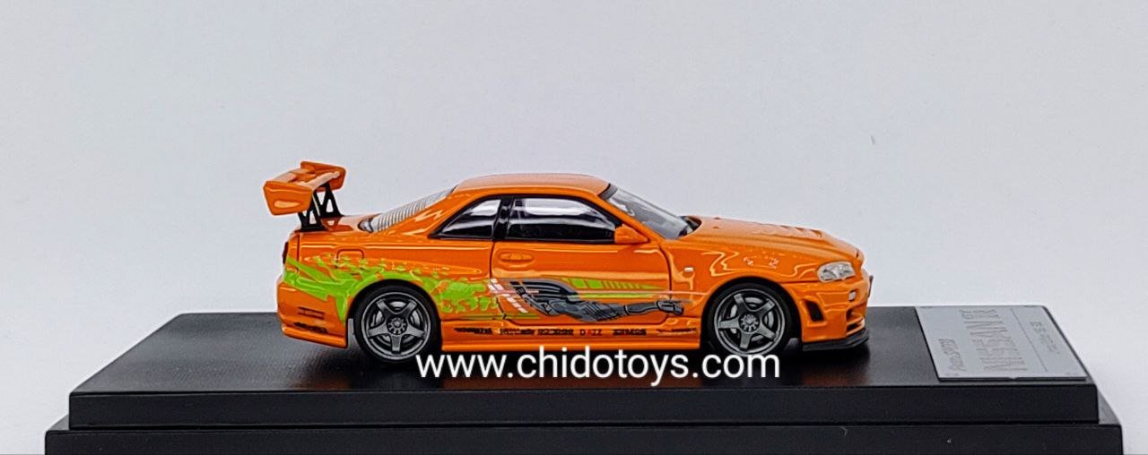 Auto a escala marca Fast & Speed Modelo GT - R R34 - Chido Toys