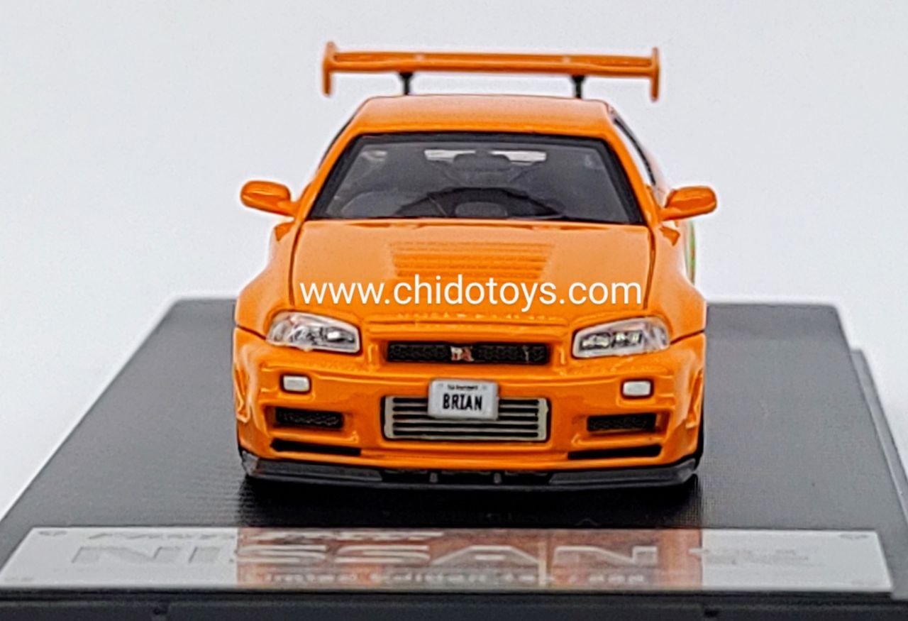 Auto a escala marca Fast & Speed Modelo GT - R R34 - Chido Toys