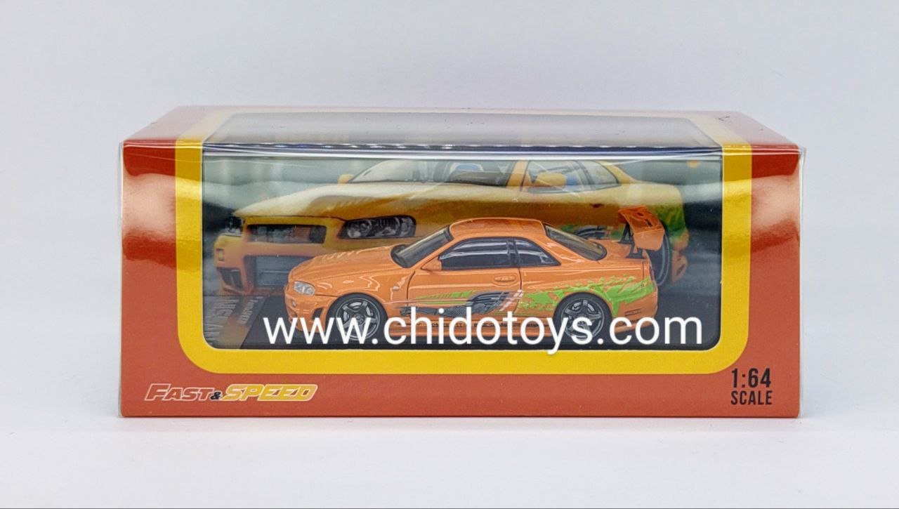 Auto a escala marca Fast & Speed Modelo GT - R R34 - Chido Toys
