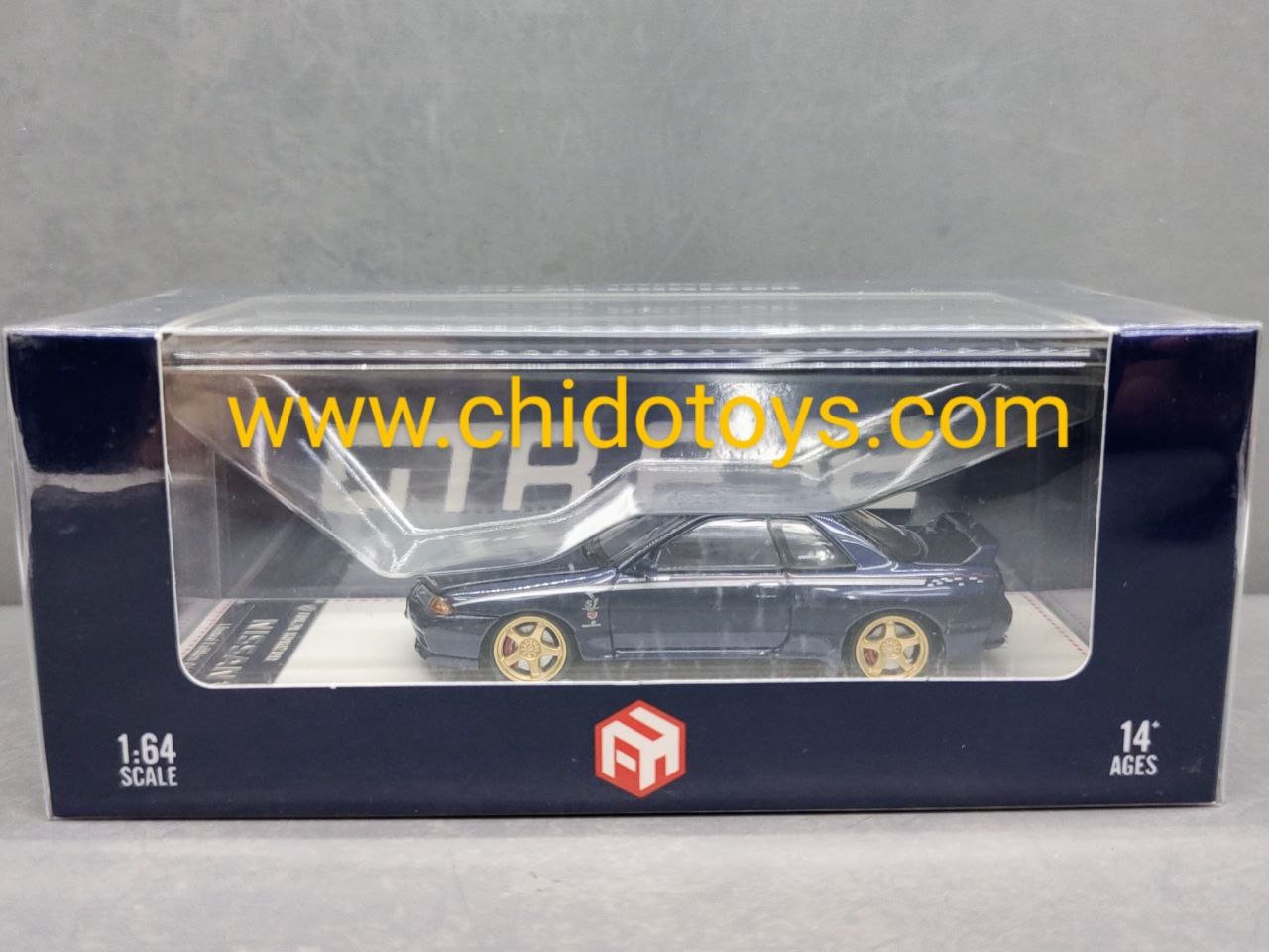 Auto a escala marca Focal Horizon R32 Blue con apertura de cofre - Chido Toys