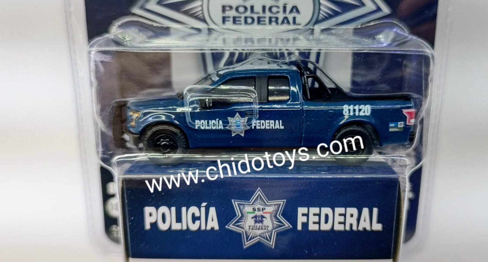 Auto a escala marca Greenlight, modelo Ford F - 150 Policía Federal - Chido Toys