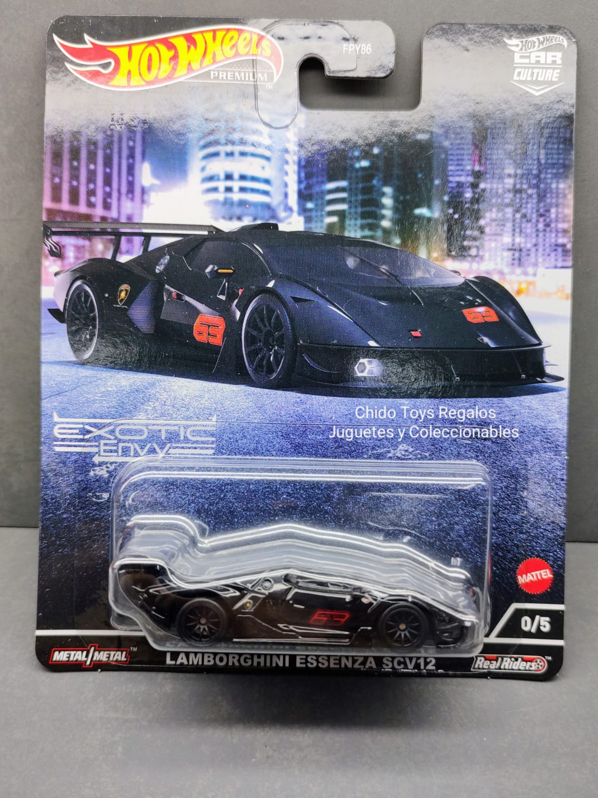 Auto a escala marca Hot Wheels CHASE Lamborghini Essenza Exotics Envy 2022 - Chido Toys