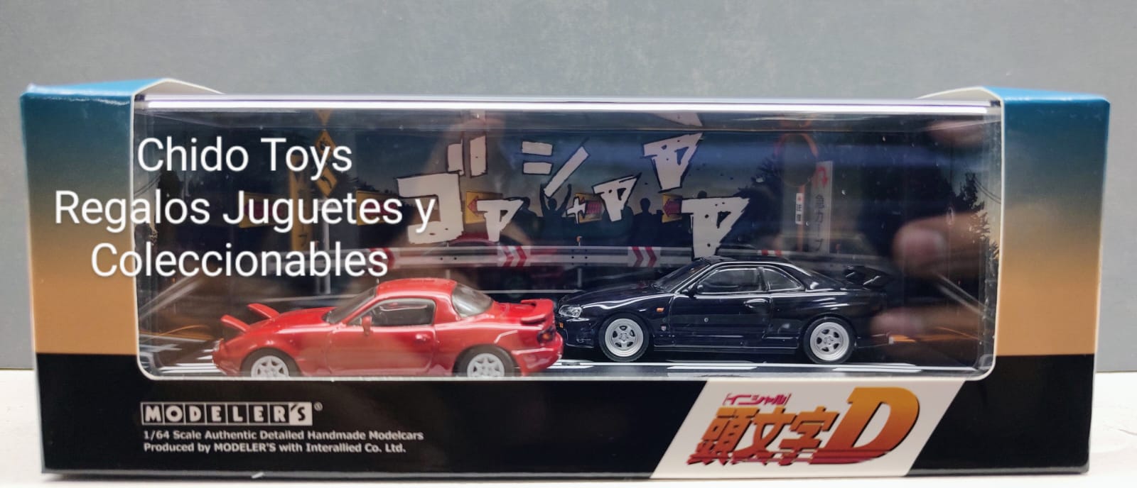Auto a escala Marca Initial D Set Vol.11 ROADSTER (NA6CE) y SKYLINE (ER34) (MD64211) - Chido Toys