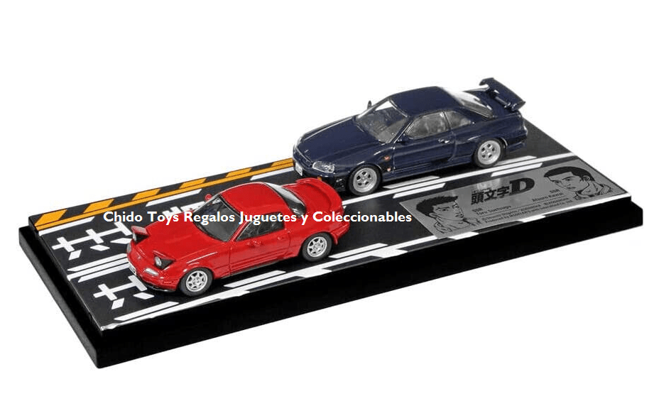 Auto a escala Marca Initial D Set Vol.11 ROADSTER (NA6CE) y SKYLINE (ER34) (MD64211) - Chido Toys