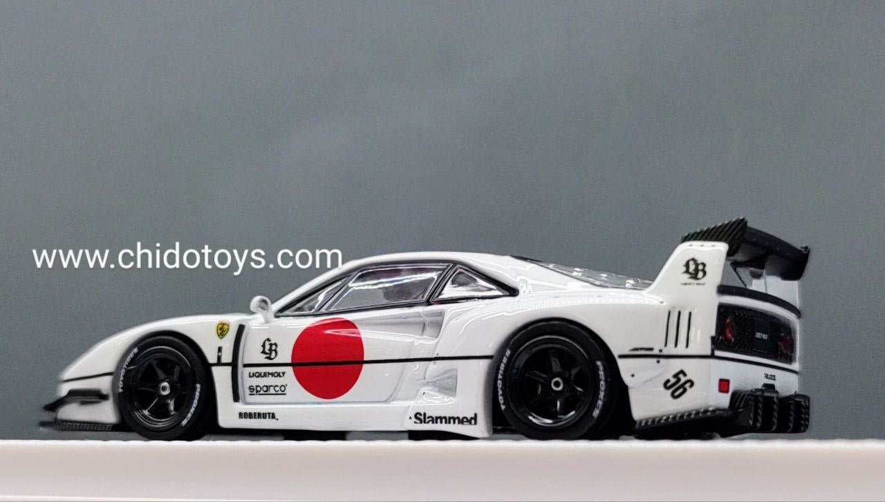 Auto a escala marca Inno modelo Ferrari F40 Liberty Walk Tokyo Auto Salón 2023 - Chido Toys