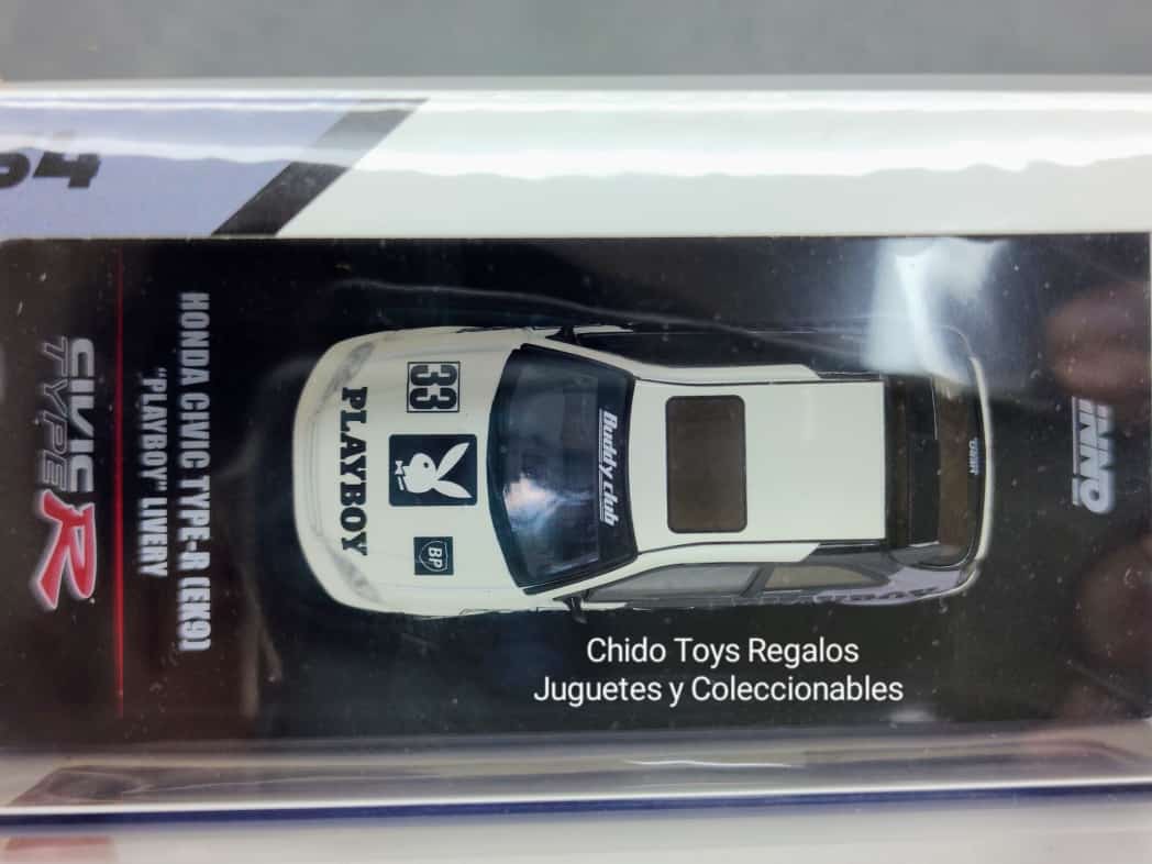 Auto a escala marca Inno64, Honda Civic Type - R (EK9) "Playboy" Livery, edad 14+ - Chido Toys
