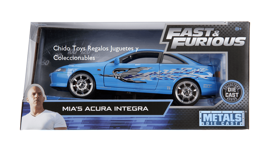 Auto a escala marca Jada, Modelo Acura Integra de Mia (Fast & Furious 1) - Chido Toys
