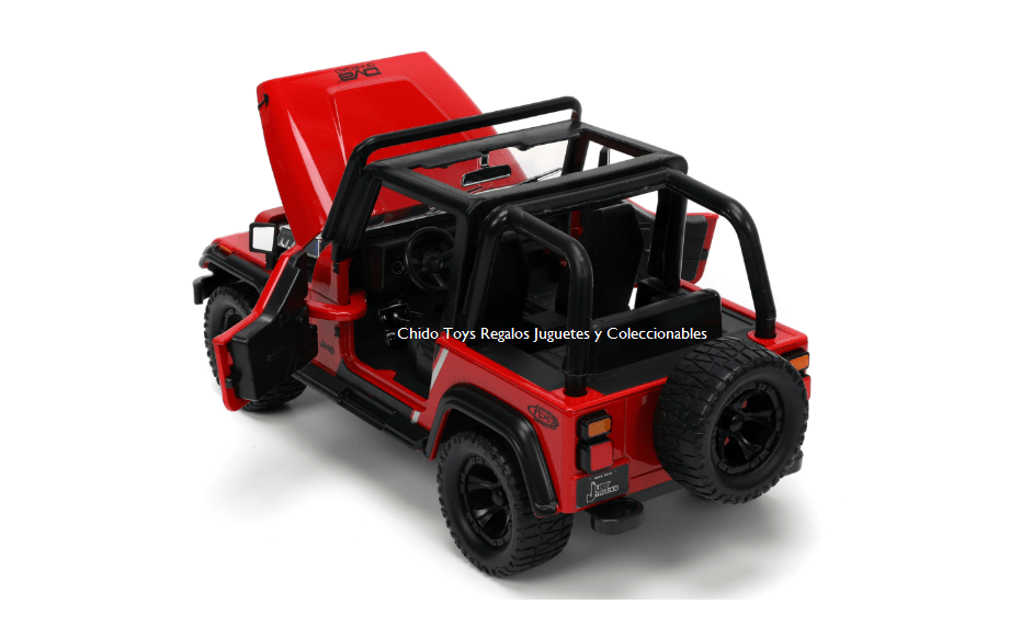 Auto a escala marca Jada, Modelo Jeep WRANGLER 1992 - Chido Toys