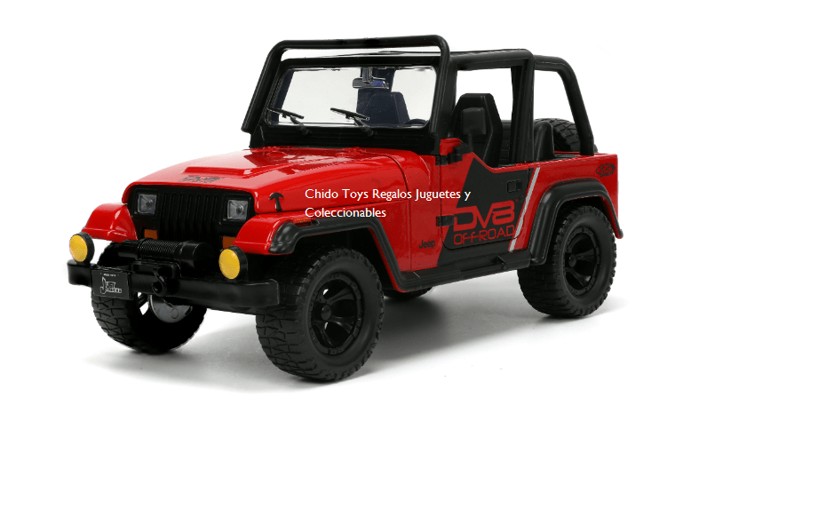 Auto a escala marca Jada, Modelo Jeep WRANGLER 1992 - Chido Toys