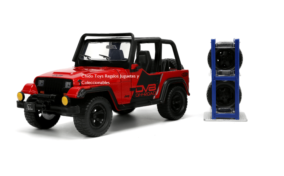 Auto a escala marca Jada, Modelo Jeep WRANGLER 1992 - Chido Toys