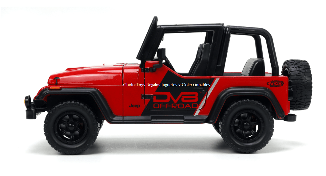 Auto a escala marca Jada, Modelo Jeep WRANGLER 1992 - Chido Toys