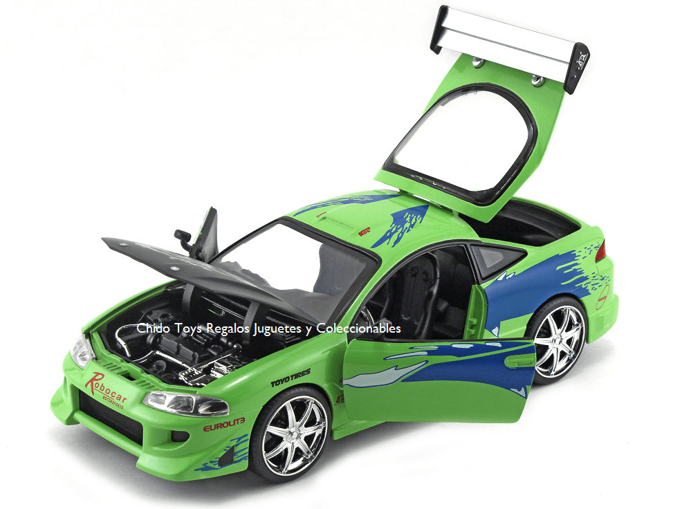 Auto a escala marca Jada, Modelo Mitsubishi Eclipse 1995 - Chido Toys