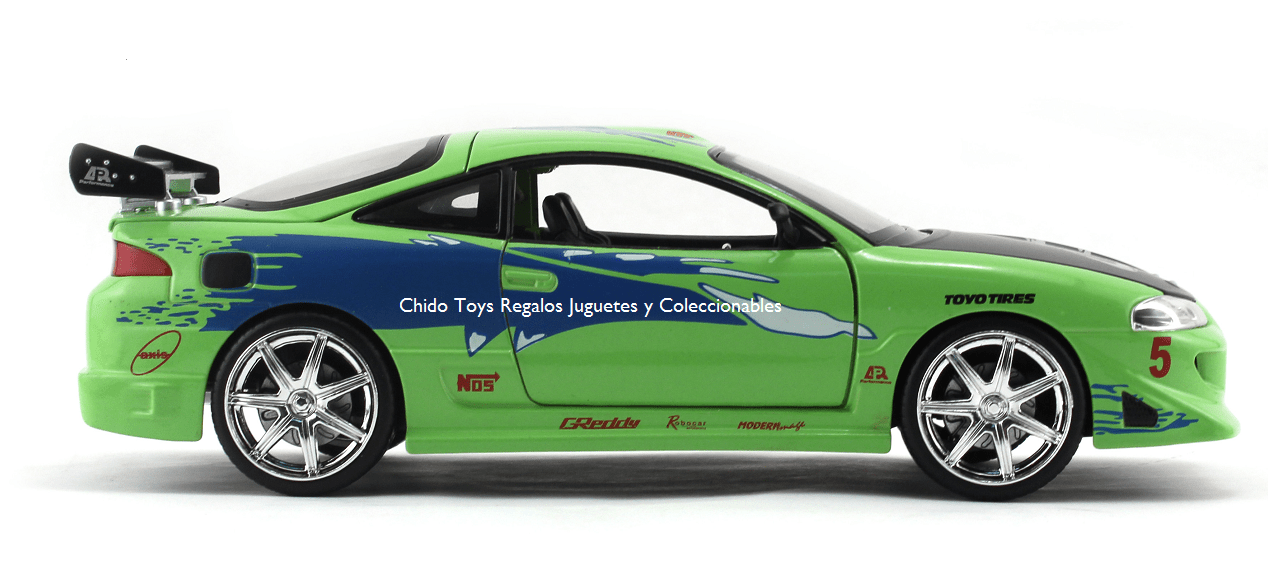 Auto a escala marca Jada, Modelo Mitsubishi Eclipse 1995 - Chido Toys