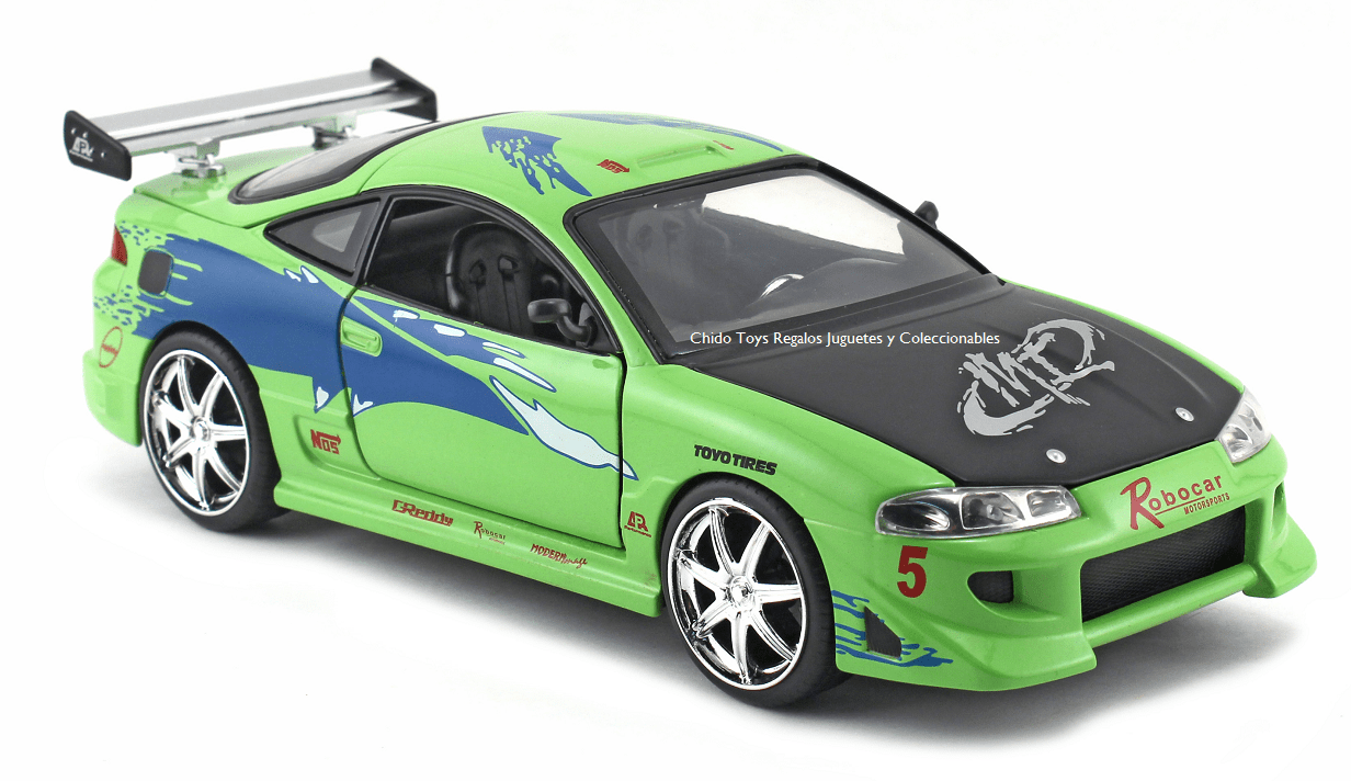 Auto a escala marca Jada, Modelo Mitsubishi Eclipse 1995 - Chido Toys