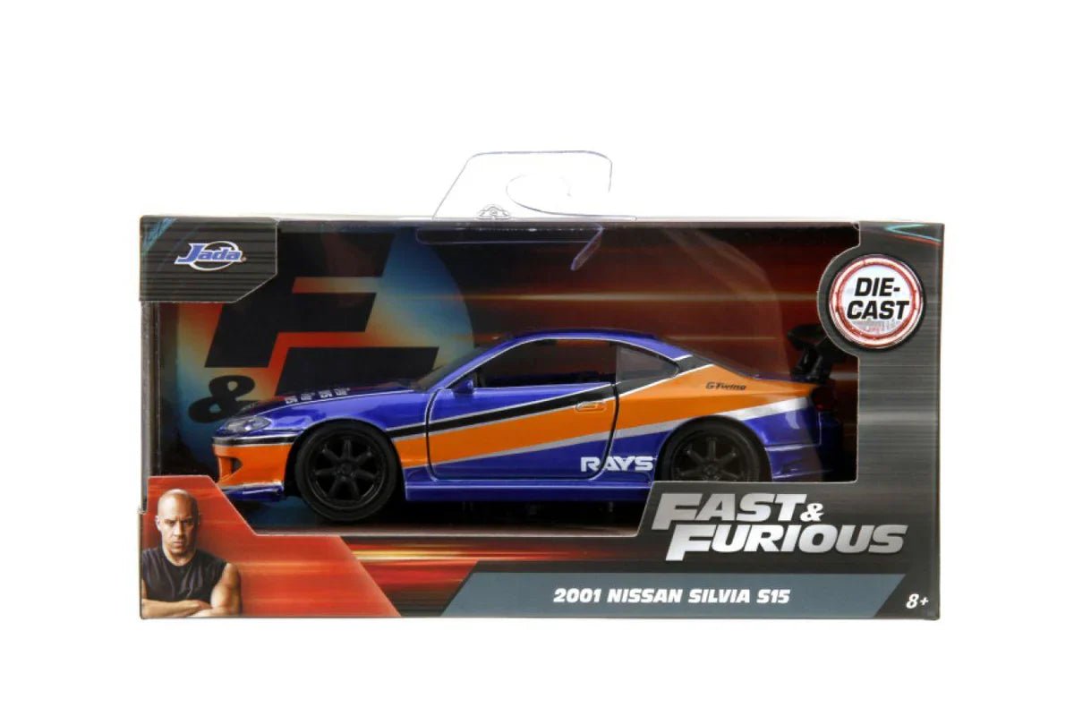 Auto a escala marca Jada, Modelo Nissan Silvia 2001, Fast & Furious - Chido Toys