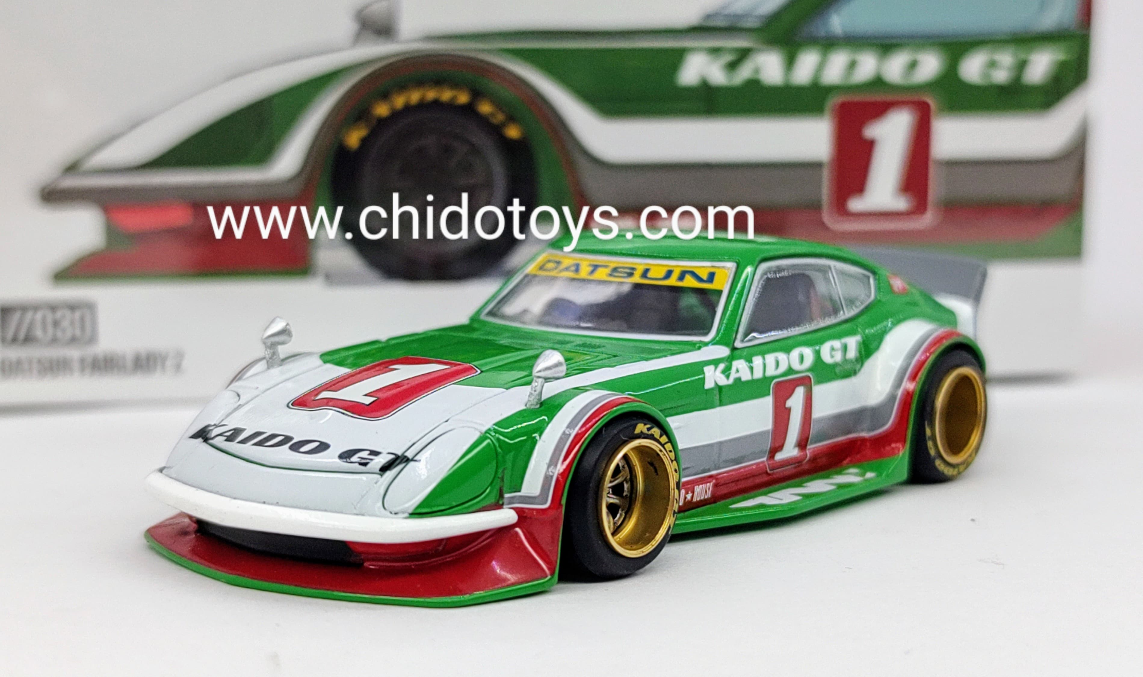 Auto a escala marca Kaido House, Modelo Chase Nissan Fairlady Z GT V2 - Chido Toys