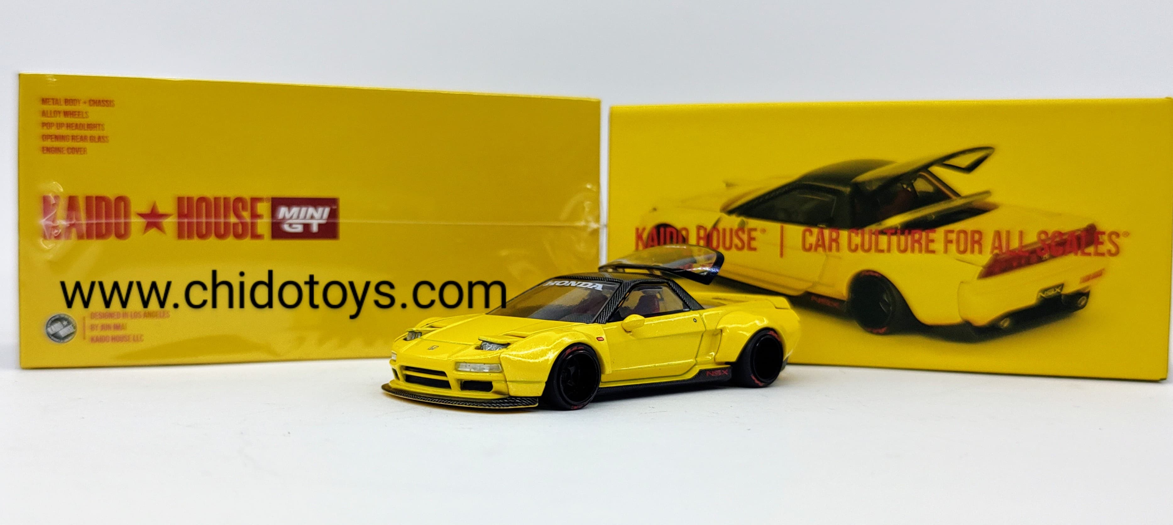 Auto a escala marca Kaido House, Modelo Honda NSX V1 - Chido Toys