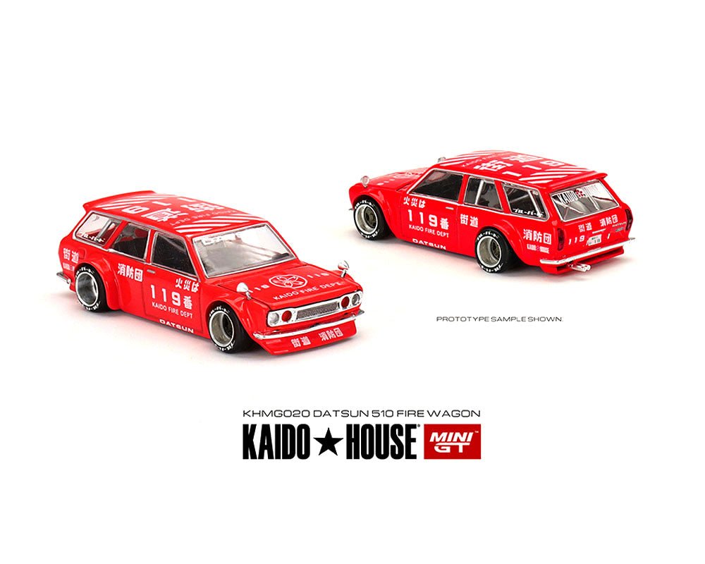 Auto a escala marca Kaido House, Modelo Wagon Bombero - Chido Toys