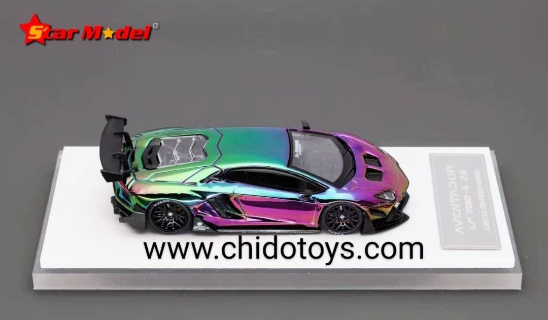 Auto a escala marca LBWK en colaboración con Star Model, Modelo Lamborghini Aventador LP700 - 4 2.0 - Chido Toys