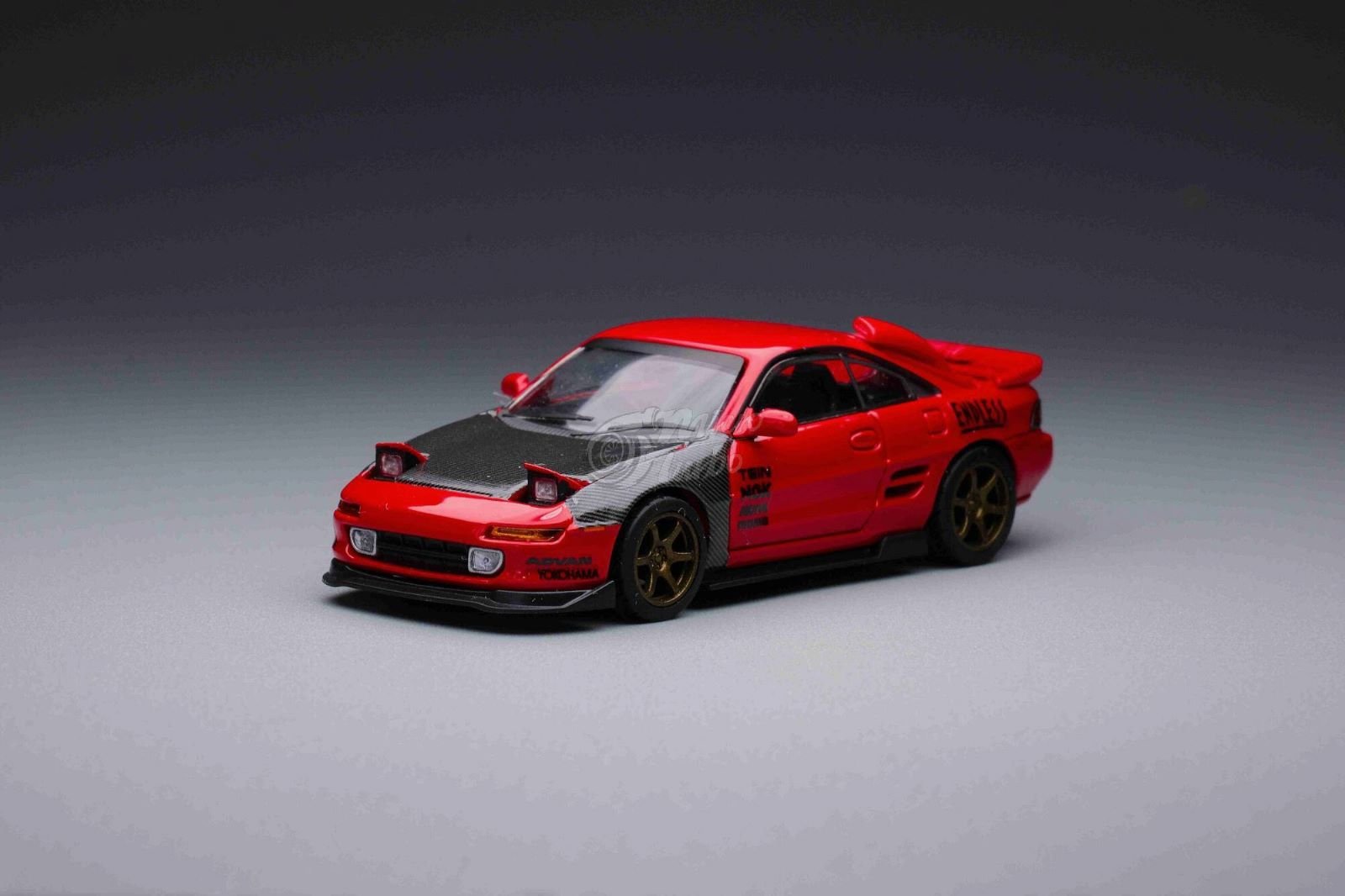 Auto a escala marca Micro Turbo, MR2 SW20, Edición Limitada de la "Global Miniature Show 2023" - Chido Toys