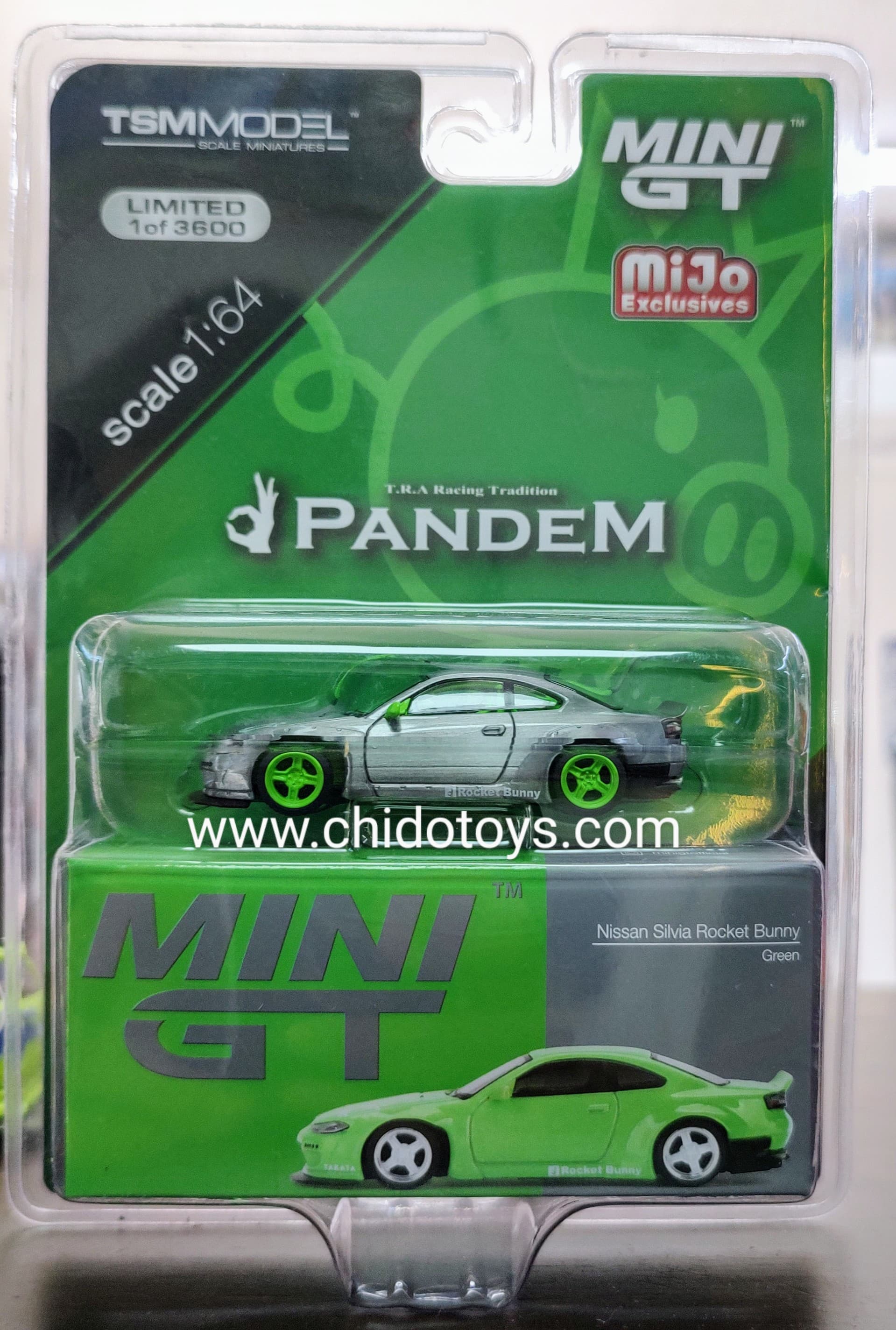 Mini GT brand scale car, Chase Nissan Silvia Rocket Bunny – Chido Toys