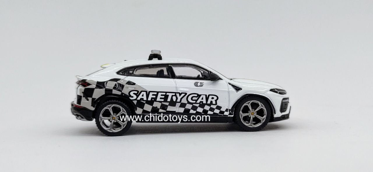 Auto a escala marca Mini GT, Modelo Lamborghini Urus 2022 Macau GP Official Safety Car - Chido Toys