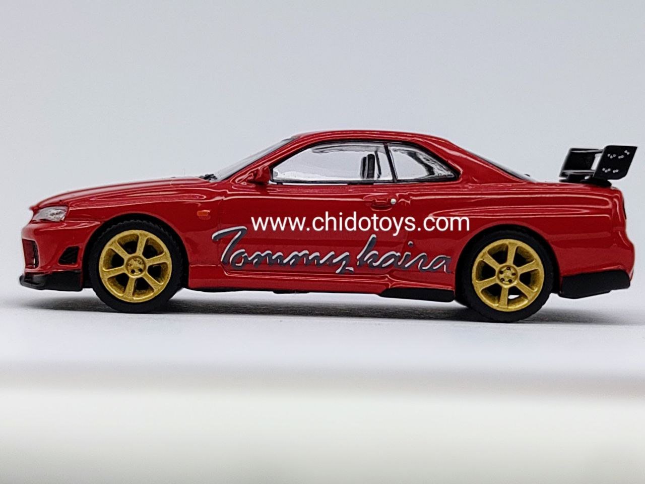 Auto a escala marca Mini GT, Modelo Nissan GT - R Tommykaira R RZ Rojo - Chido Toys