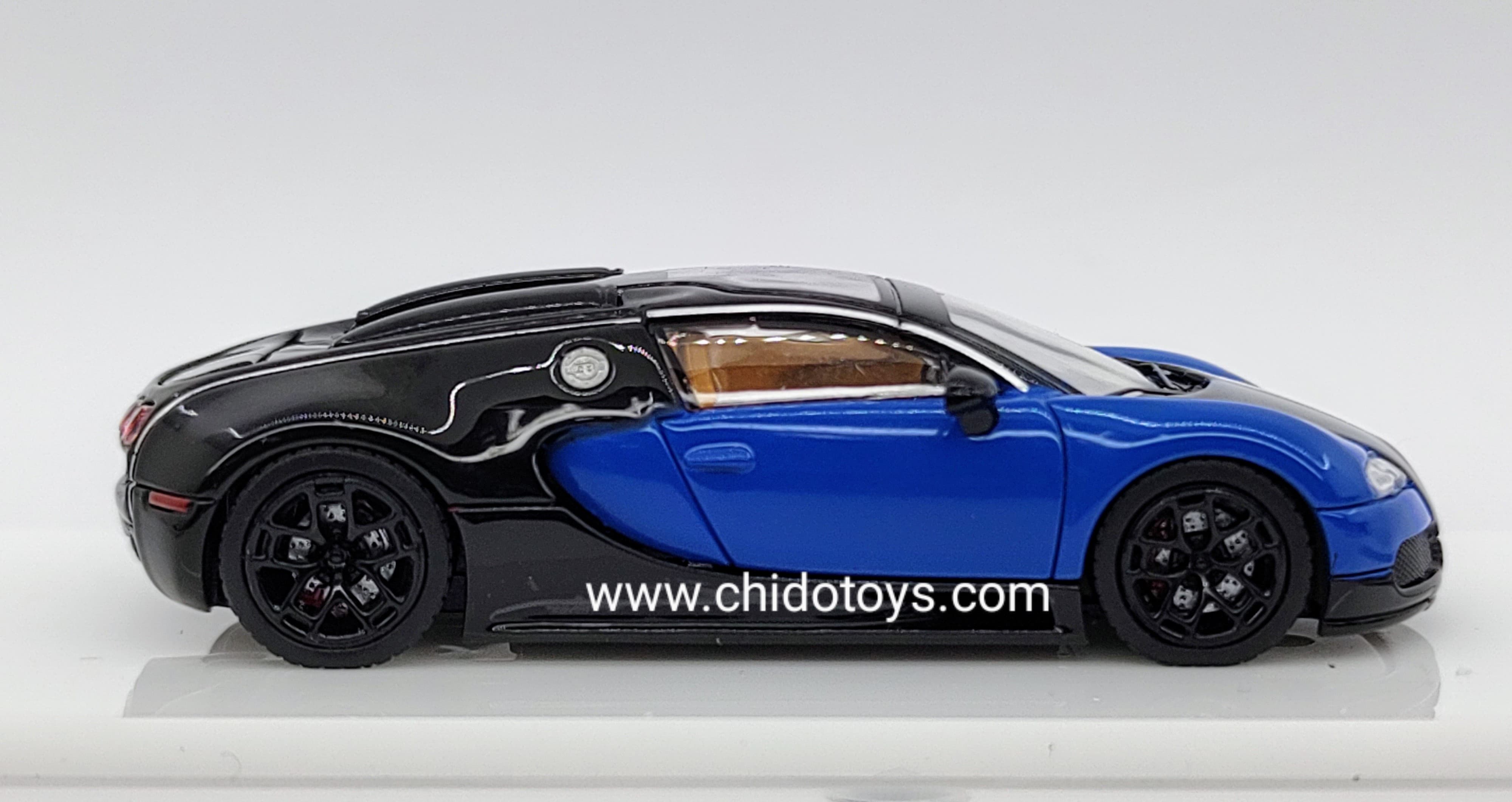Auto a escala marca Mortal, Modelo Bugatti Veyron Azul - Chido Toys