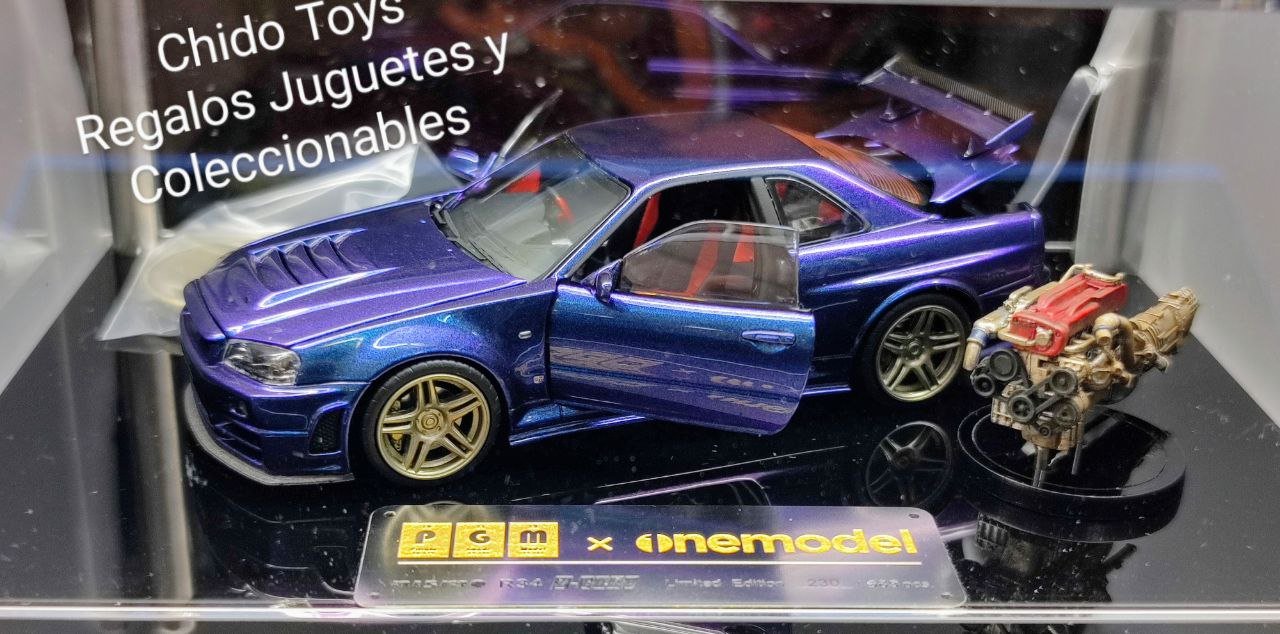 Auto a escala marca PGM x Onemodel R34 Z - Tune camaleon. - Chido Toys