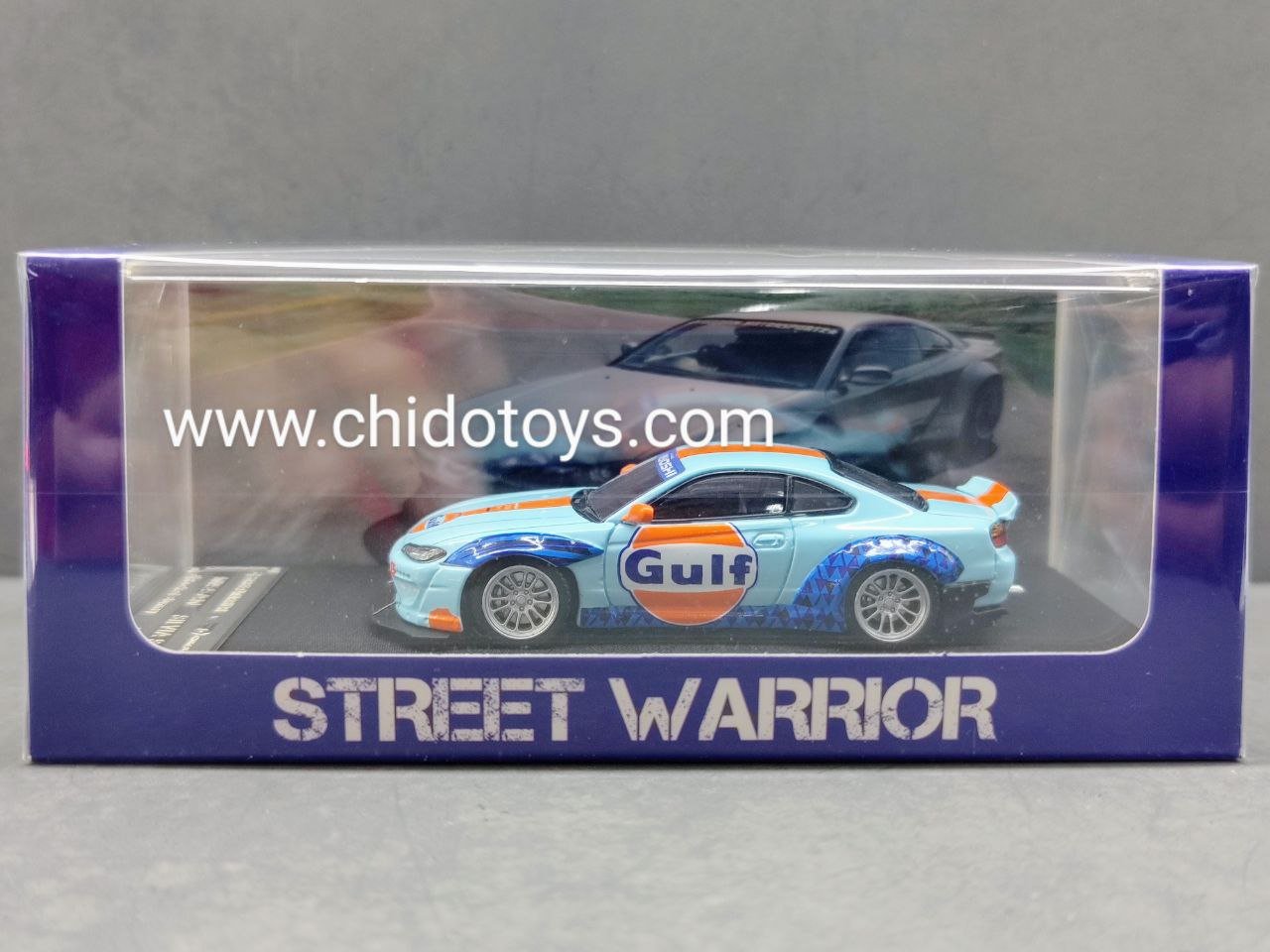Auto a escala marca Street Weapon modelo Nissan Silvia RocketBunny. - Chido Toys